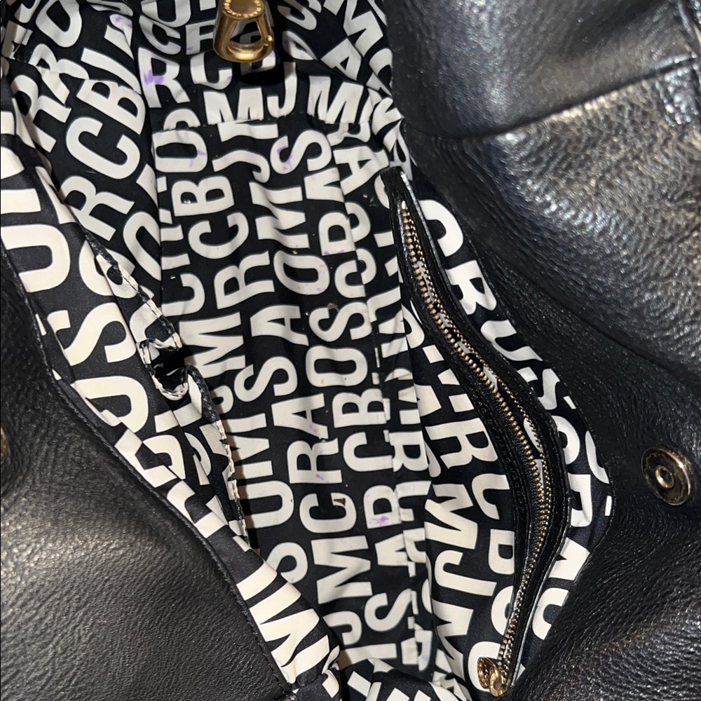 Marc Jacobs Black Tote with Gold Accents - Picture 9 of 12
